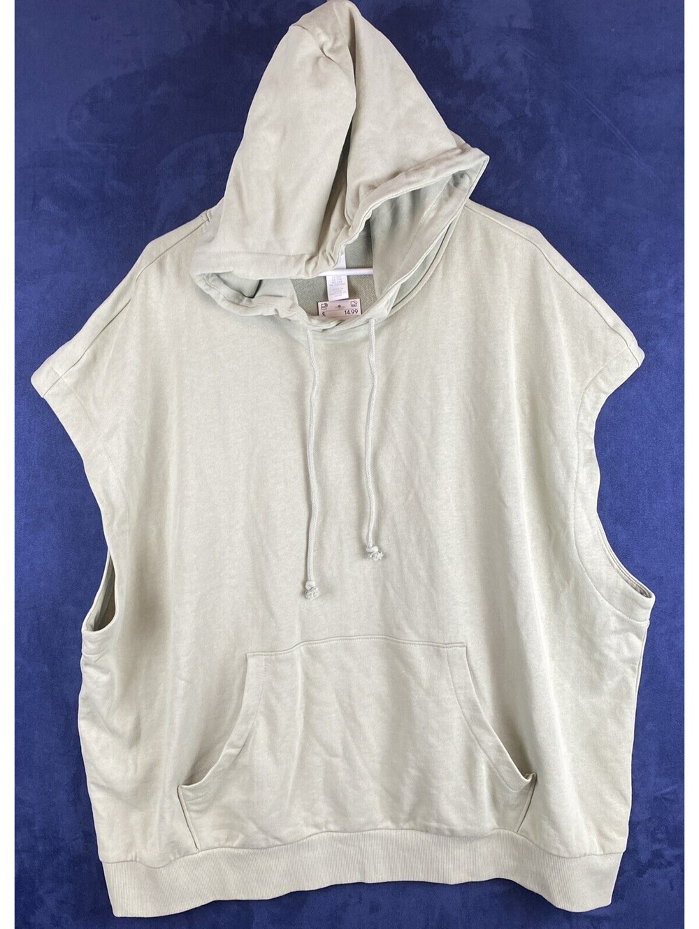 H&M XXL Hooded Sleeveless Pullover Olive Green Oversized Look